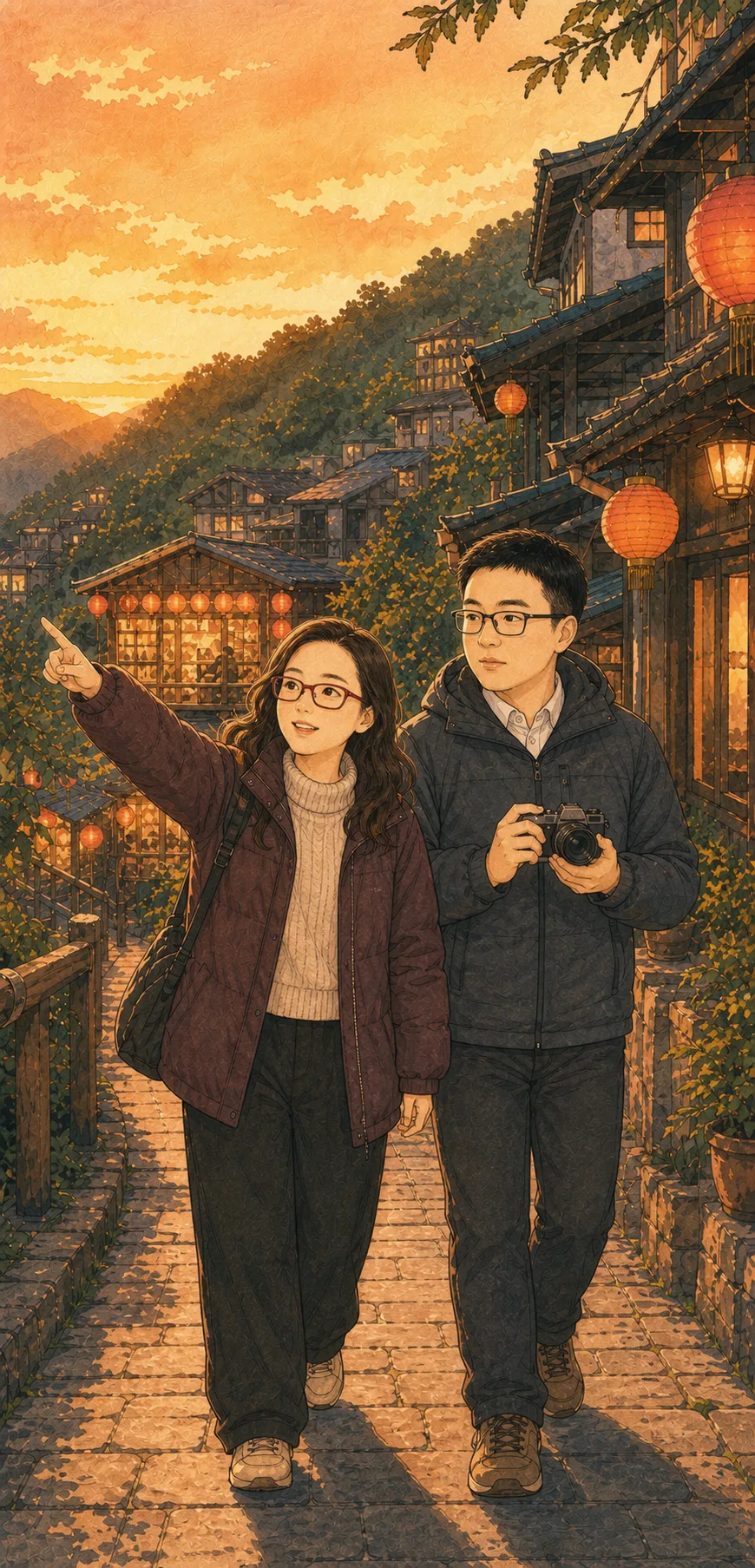 2018年4月，我们第一次一起走在台湾的老街上